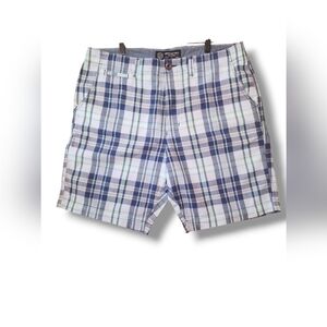 American Eagle Outfitters Mens Plaid Classic Cotton Shorts Golf Office Casual 36